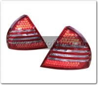 Mitsubishi Lancer (96-97) фонари задние светодиодные красно-белые, дизайн Mercedes-Benz, комплект 2 шт.