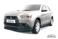 Защита переднего бампера Arbori d76 черная MITSUBISHI ASX 2010-2012