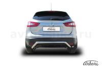 Защита заднего бампера Arbori d57 скоба NISSAN QASHQAI 2014-