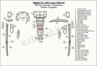 Декоративные накладки салона Infiniti G37 2DR Coн.в.e 2010-н.в. АКПП,без навигации.