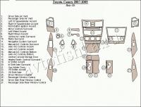Декоративные накладки салона Toyota Camry 2007-2010 базовый набор