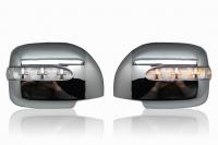 Lexus RX330, RX350, RX400H (03-) накладки на зеркала хромированные, со светодиодными поворотниками, комплект 2 шт.