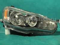 Mitsubishi Lancer 10 (07-) фары передние черные, под корректор, комплект 2 шт.