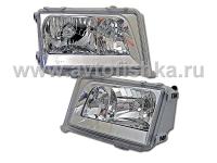 Mercedes W124 (84-93) фары передние хромированные прозрачные, комплект 2 шт.