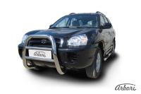Защита передняя Arbori d76 высокая HYUNDAI SANTA-FE CLASSIC (Таганрог) 2001-