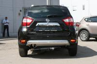 Защита задняя 75х42 овальная,Nissan Terrano 2014-
