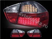 BMW 3 E90 (05-) фонари задние диодные красно-тонированные, комплект 2 шт.