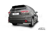 Защита заднего бампера "уголки" Arbori d57 TOYOTA HIGHLANDER 2014-