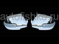 Mazda 6 (02-07) хромированные накладки на дверные боковые зеркала со светодиодными поворотниками, комплект 2 шт.