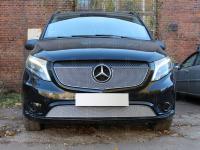 Mercedes-Benz V-Klasse (15–) Защита радиатора Premium, хром, верх