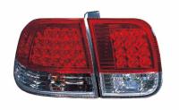 Honda Civic, Ferio (96-98) фонари задние светодиодные красно-хромированные, комплект лев. + прав.
