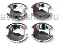 Mitsubishi Lancer 10 (07-) хромированные накладки под дверные ручки, комплект 4 шт.