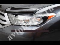 Защита передних фар прозрачная Toyota Highlander 2010-2013