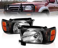 Toyota 4Runner (1996-1998) передние фары чёрные стекло