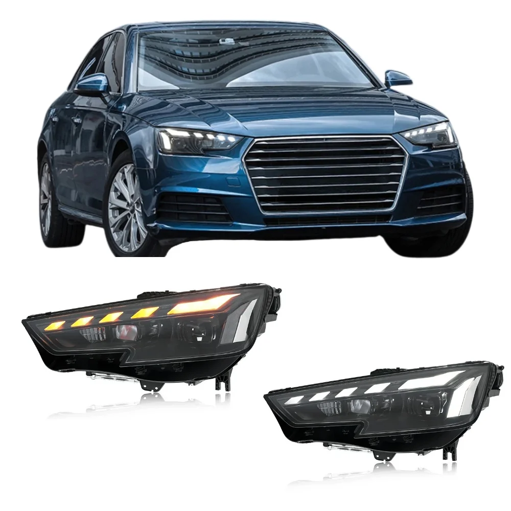 Передние фары для Audi A4 B8.5 / B9.5 (2017–2019) матричные DRL