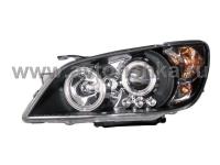 Lexus IS200, IS350 (98-) фары передние линзовые черные, со светящимися ободками, комплект 2 шт.