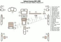 Декоративные накладки салона Subaru Forester 2007-2008 полный набор, Автоматическая коробка передач, ручной AC