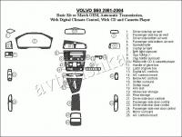 Декоративные накладки салона Volvo S60 2001-2004 базовый набор, АКПП, с авто Climate Controls, с CD и касетной аудиосистемой, Соответствие OEM, 26 элементов.