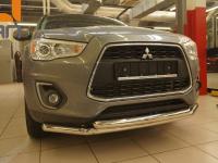 Mitsubishi ASX (13–) Защита переднего бампера двойная d 60/60 мм, нерж.