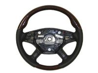 Mercedes W164 (05-08), T245, W251 руль классический, черная кожа - дерево орех