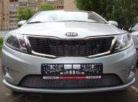 Kia Rio (11–14) Защита радиатора, хром, низ