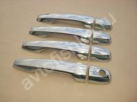 Mitsubishi L200 (2007-) накладки на ручки дверей из нержавеющей стали, 4 шт.