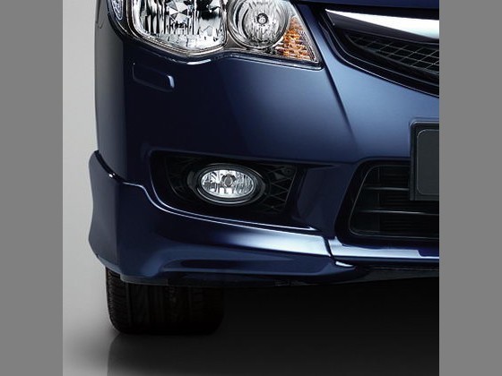 Honda Civic (09-) фары передние противотуманные прозрачные хромированные, установочный комплект