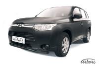 Защита переднего бампера Arbori d57 "волна" черная MITSUBISHI OUTLANDER 2013-2014