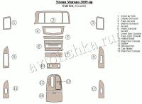 Декоративные накладки салона Nissan Murano 2009-н.в. полный набор, S model