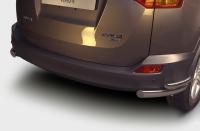 Toyota RAV4 (13–) Защита задняя уголки 75х42 мм овал/d42 двойные