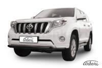 Защита переднего бампера Arbori d57+d57 двойная черная TOYOTA LAND CRUISER PRADO J150 2014-