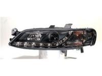 Opel Vectra (96-02) фары передние линзовые, с указателем поворотов, черные