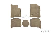Toyota Land Cruiser (15–) Коврики 3D в салон, 5 шт. (полистар, коврик бежевый, кант бежевый)