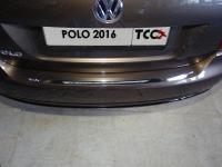 Volkswagen Polo (15–) Накладка на задний бампер (лист зеркальный)