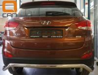 Hyundai ix35 (10–/14–) Защита заднего бампера одинарная волна d 60 мм, нерж.