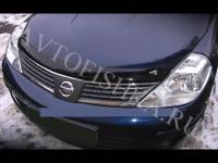 Дефлектор капота темный BREEZE Nissan Tiida 2008-