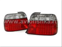BMW 3 E36 compact фонари задние светодиодные красно-белые, комплект 2 шт.