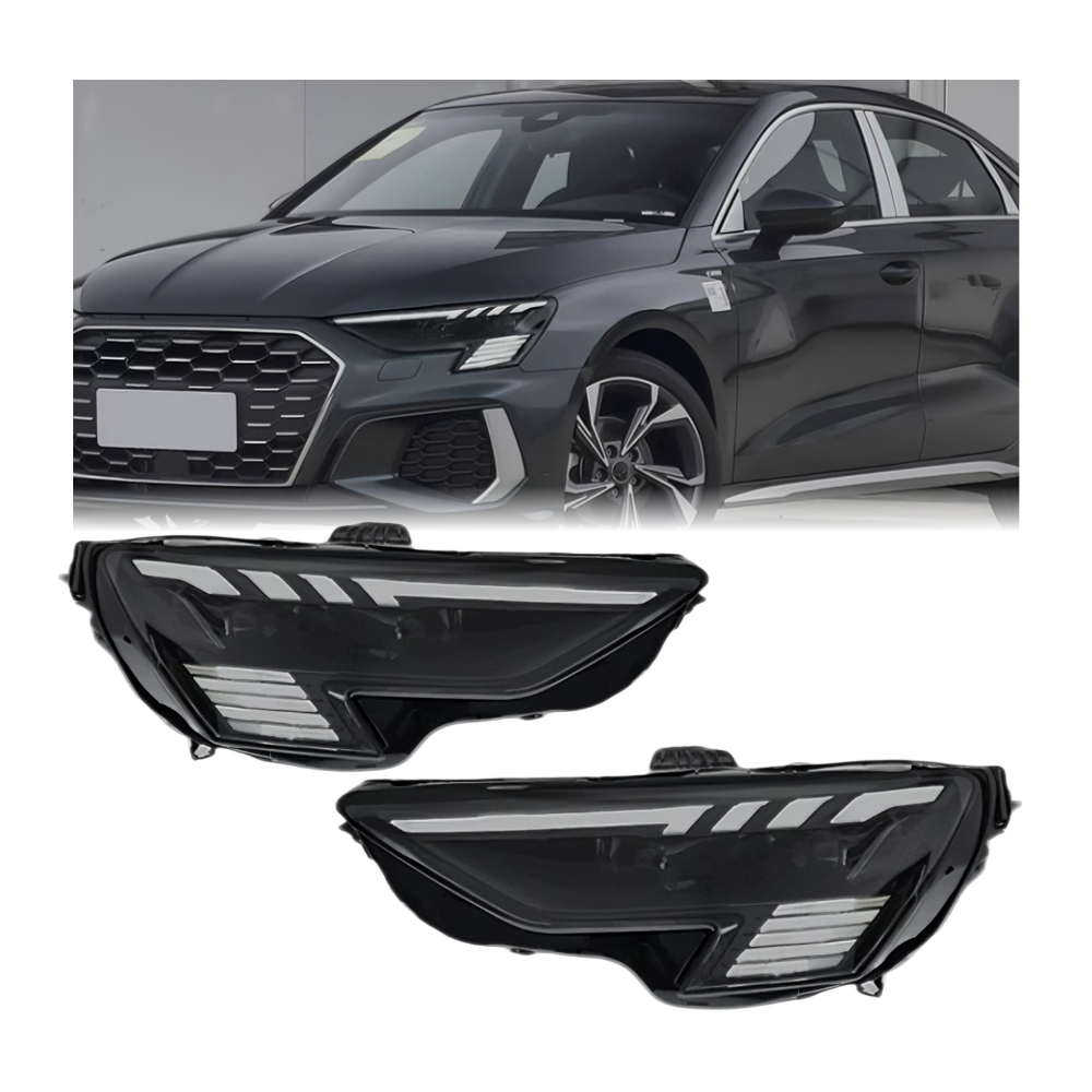 Фары передние светодиодные LED для Audi A3 / S3 A3L (2021–2024) с DRL и поворотниками