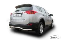 Защита заднего бампера Arbori d57 "волна" TOYOTA RAV-4 2013-