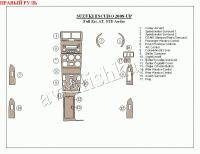 Suzuki Escudo (08-) декоративные накладки под дерево или карбон (отделка салона), полный набор, cтандартная магнитола CD/MD, АКпп , правый руль