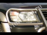 Защита передних фар прозрачная Nissan Patrol 2002-2003