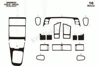 Daewoo Nexia 1995-2008 декоративные накладки (отделка салона) под дерево, карбон, алюминий