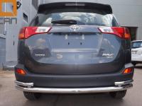 Toyota RAV4 (13–) Защита заднего бампера одинарная с уголками d 60/42 мм, нерж.
