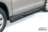 Защита штатных порогов Arbori d76 с проступями черная MITSUBISHI ASX 2010-2012