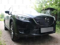 Mazda CX-5 (15–) Защита радиатора, чёрная, верх (с парктроником)