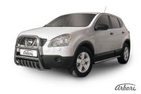 Защита передняя Arbori d57 высокая с защитой картера NISSAN QASHQAI 2007-2009