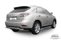 Защита заднего бампера Arbori d57+d57 двойная LEXUS RX-350/RX-270 2012-