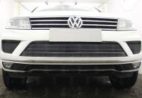 Volkswagen Touareg (14–) Защита радиатора Premium, чёрная, центральная