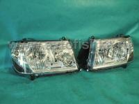 Toyota Land Cruiser 100 (05-08) фары передние хромированные, под корректор, дизайн Land Cruiser 200, комплект 2 шт.