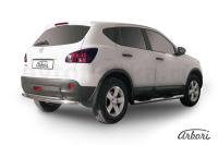 Защита заднего бампера Arbori d57+d42 двойная NISSAN QASHQAI 2010-2013